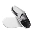 thumbnail image 3 of Daiia Monochrome Giraffe Expression Print Women’s Fuzzy Slippers Memory Foam Lightweight House Shoes Cozy Loafer Flannel House Shoes-37/38, 3 of 7
