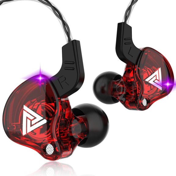 New Mic Sport Headset with Microphone Wired Earphone Headphones RED