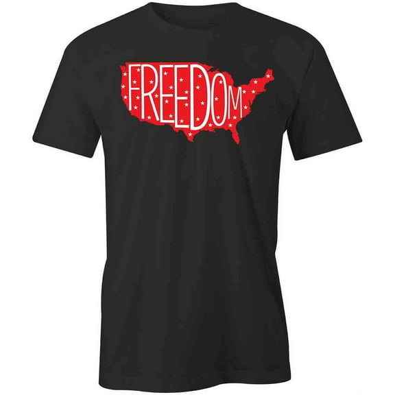Freedom USA T-Shirt | Patriotic American Black Tee Gift