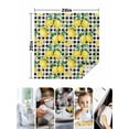 thumbnail image 4 of Lemon Yellow Cloth Napkins Set of 6 Reusable Dinner Napkins, Watercolor Fruit Black White Buffalo Plaid Cocktail Napkin Washable Table Napkins for Wedding/Holiday Party/Baby Shower 20"x20", 4 of 7