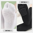 thumbnail image 5 of Tineasur 2Pairs Womens Split Toe Socks Cotton Blend Toe Separator Socks Non Skid Grip, 5 of 8