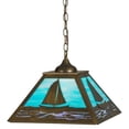 thumbnail image 2 of Meyda 150186 16 in. Square Sailboat Pendant, Antique Copper & La Light Blue Iridescent, 2 of 4