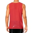 thumbnail image 3 of INSPIRE CHIC Mesh Sheer Tank Top for Men's See Through Sleeveless Tee Shirts Crew Neck Party Vest M Red, 3 of 5