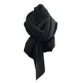 thumbnail image 1 of Youkk Versatile Pleated Scarf For Women Classic Easy To Clean Soft And Comfortable Polyester black, 1 of 6