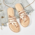 thumbnail image 4 of Ataiwee Women's Flat Slide Sandals, Fashion Strappy Braided Slip On Flat Summer Shoes., 4 of 6