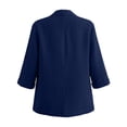 thumbnail image 7 of Guluxicc Women's Linen Blazers with Pockets Breathable Collared Button Closure Long Sleeve Dress Jackets Everyday Office Wear for Spring Summer Casual Outfits, 7 of 7