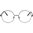 thumbnail image 3 of Agstum Retro Round Metal Non-Prescription Optical Eye Glasses Frame with Spring HInge Clear Lens, 3 of 6