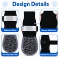 thumbnail image 3 of QZGZDS Dog Socks 4 Pack for Dogs, Anti-Slip Dog Shoes with Grippers, Adjustable Reflective Dog Booties Black, 3 of 7