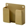 thumbnail image 2 of 5Pc Wall Mount Dual Slot Storage Caddy Adhesive Phone Holder, Multi Purpose Wall Organizer Stand for Cellphone Remote Controller, Storage Rack for Bathroom RV Kitchen Household Charging Storage Use, 2 of 5