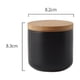 thumbnail image 2 of Tarro de cerámica de alta calidad con tapa de bambú, elegante recipiente hermético para almacenar alimentos, fácil de limpiar y multiusos en color negro (260 ml), 2 of 5