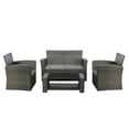 thumbnail image 2 of Baner Garden N87-XJ 4 Piece Outdoor Furniture Set All Weather Deep Seating Patio Backyard Garden with Grey Cushions, Mixed Black/Brown, 2 of 7