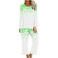 thumbnail image 1 of TIMIFIS Pyjamas de la Saint-Valentin pour Femmes Ensembles de Pyjamas pour Dames Décontractés Manches Longues Mignon Imprimé Cœur Col Rond Hauts Décontractés avec Pantalons Ensembles de Pjs, 1 of 3