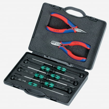 UPC: 0843221010959 | Knipex 8 Piece Electronics Tool Set