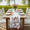 thumbnail image 4 of Table Runners 72 Inches Long Dress Scarves, Bunny Easter Farmhouse Kitchen Table Runner, Coffee Tablerunners, Eucalyptus Leaves Spring Floral Eggs Wooden 16x72 Inch, 4 of 9