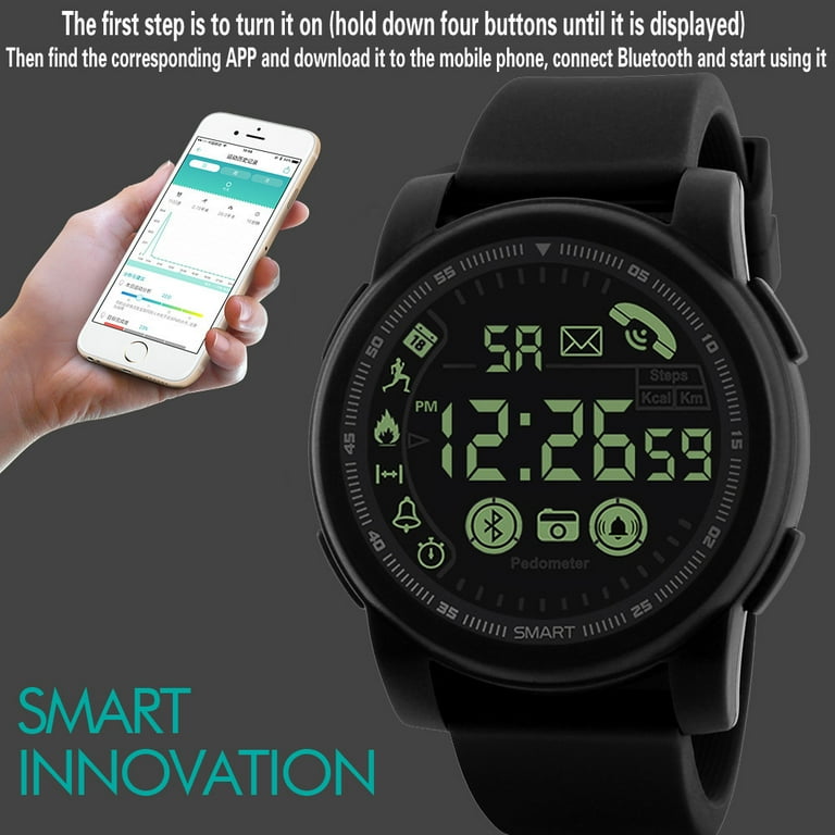 Sehao Men Fitness Waterproof Bluetooth Smart Watch Sport Pedometer