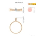 thumbnail image 4 of ANGARA Lab Grown Diamond Triple Shank Engagement Ring for Women in 14K Rose Gold (Size-5x3mm| Color-F-G| Clarity-VS) | April Birthstone, Anniversary, Jewelry Gift for Women | Lab-Grown Diamond Ring, 4 of 6