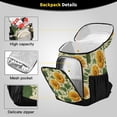 thumbnail image 3 of 36 Can Large Insulated Backpack Cooler, Leakproof Lunch Bag for Work, Picnics, Hiking, Biking & Outdoor Activities, Reusable Travel Tote with Multiple Pockets Vintage Blooming Sunflowers, 3 of 7