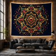 thumbnail image 6 of Ornate Jewel Mandala in Cosmic Night, Regal Mystical Boho for Boho Decor Lovers, Bohemian Wall Art, Housewarming Gift, Tapestry Wall Hanging for Bedroom, Living Room and Dorm, 6 of 7