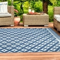 thumbnail image 6 of Superior Adalia Lattice Indoor/ Outdoor Area Rug, 5' 6" x 7' 6", Navy, 6 of 9