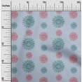thumbnail image 1 of oneOone Organic Cotton Poplin Twill Fabric Spiral & Floral Block Decor Fabric Printed BTY 42 Inch Wide, 1 of 4