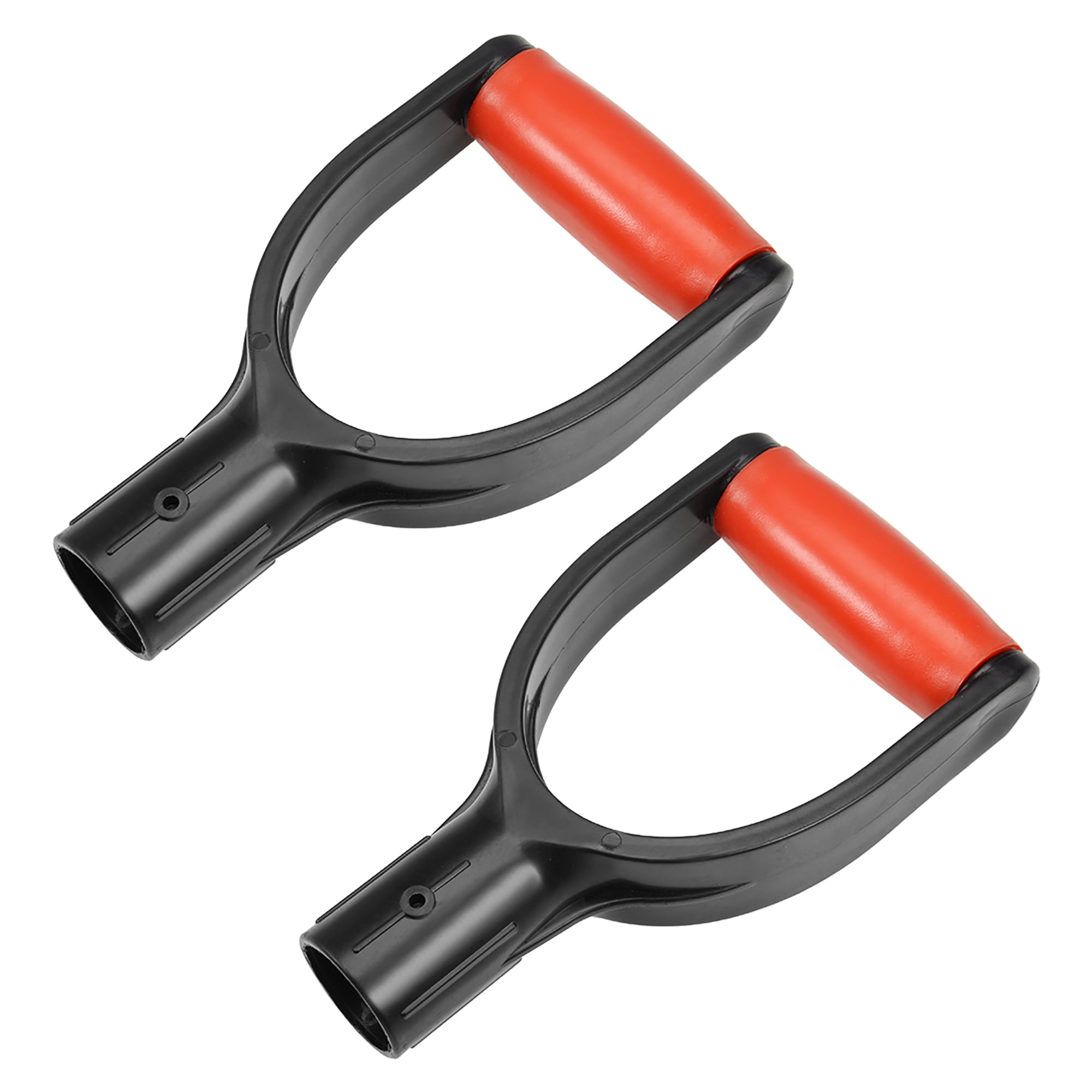 Shovel D Grip Handle 32mm Inner Dia PVC for Digging Raking Tools Red Grip 2Pcs