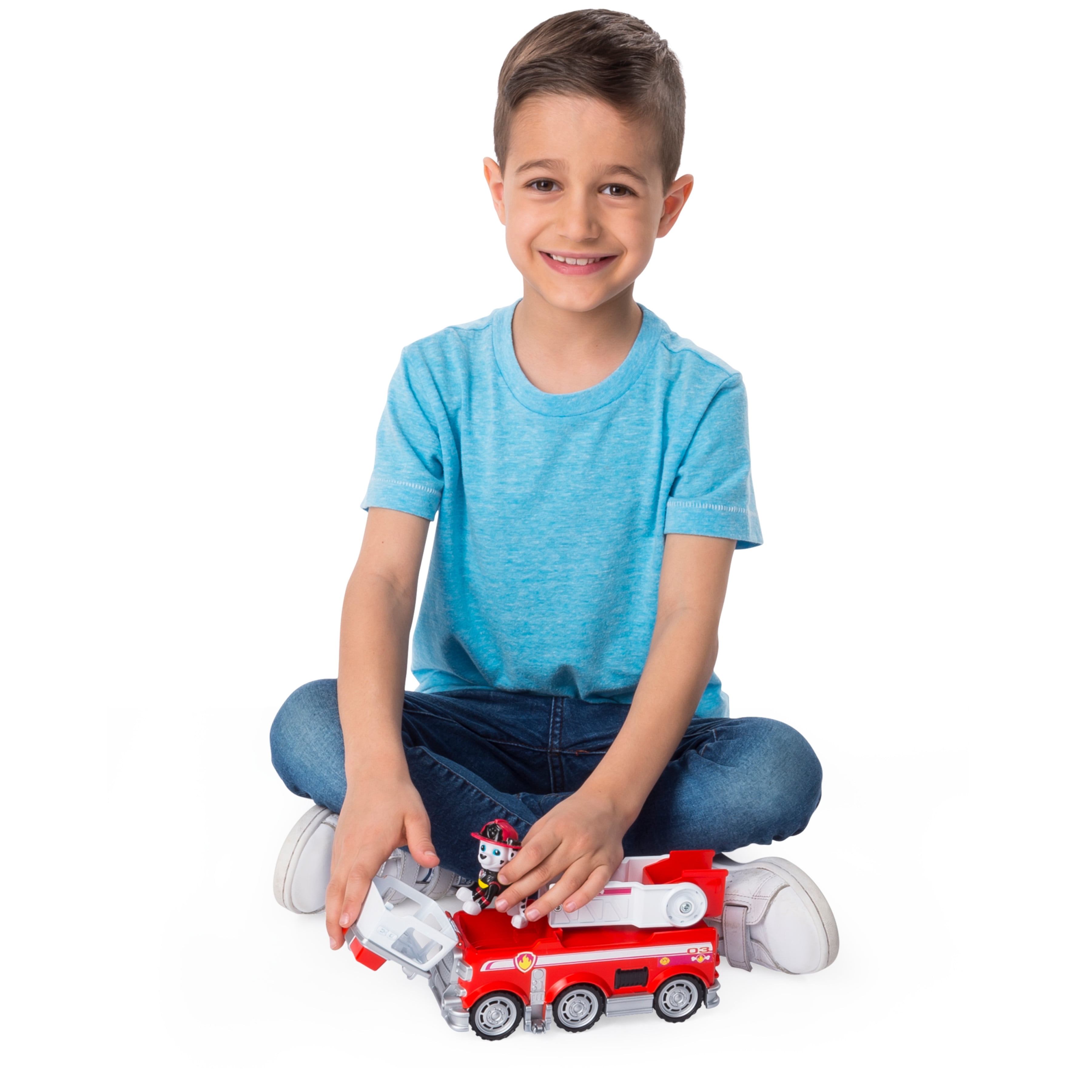PAW Patrol Ultimate Rescue - Marshall’s Ultimate Rescue Fire Truck with Moving Ladder and Flip-open Front Cab, for Ages 3 and Up