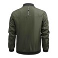 thumbnail image 3 of Fmbrln Mens Casual Lightweight Jackets Coat Full Zip Up Long Sleeve Stand Up Collar Plus Size Jackets Fall Winter Fashion Coat Army Green 3XL, 3 of 3
