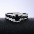 thumbnail image 2 of 14K White Gold Plated 2.50Ct Round Cut Simulated Black Diamond Women's Wedding Ring, 2 of 3