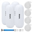 thumbnail image 2 of Kojooin Inflatable Boat Fenders 4-Pack, Ribbed Centre Design Boat Bumpers with Ropes and Pump for Pontoon or Sailboat, 2 of 8