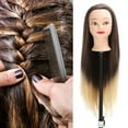 thumbnail image 1 of Modelo de entrenamiento de peluquería cabeza de maniquí de silicona resistente al desgaste pelo largo completo con soporte para salones ANGGREK Otros, 1 of 8