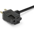 thumbnail image 4 of Startech.com 12inch Outlet Saver Extension Cord - 5-15p To 2x 5-15r - 16awg - Extension Cable - Nema 5-15p (p) To Nema 5-15r (r) - Ac 125 V - 13 A - 100 Ft - Black, 4 of 5