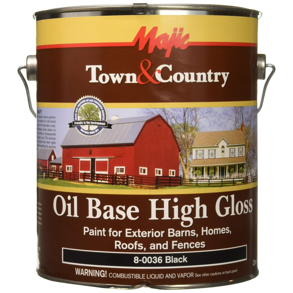YENKIN MAJESTIC PAINT 800361 Black Gloss Barn Home Roof & Fence Oil