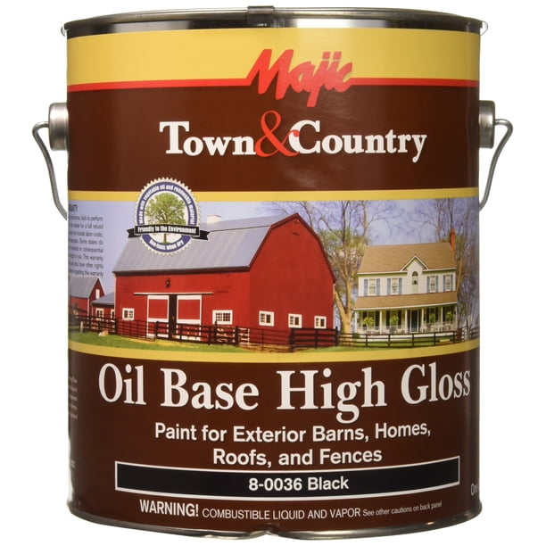 YENKIN MAJESTIC PAINT 8 0036 1 Black Gloss Barn Home Roof Fence Oil 