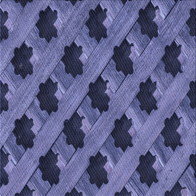 Ahgly Company Tapis d'Intérieur Lavable en Machine Carré Bleu Transitionnel, 7 Pieds Carré
