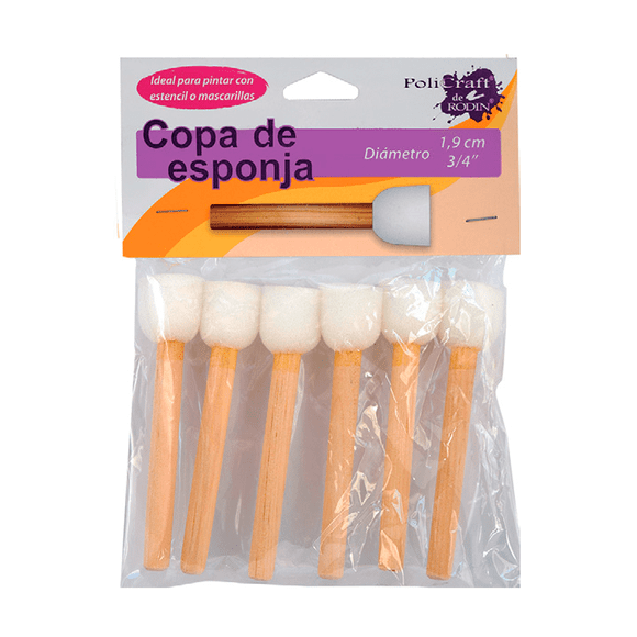 Bolsa Con 6 Copas De Esponja 3/4 Policraft