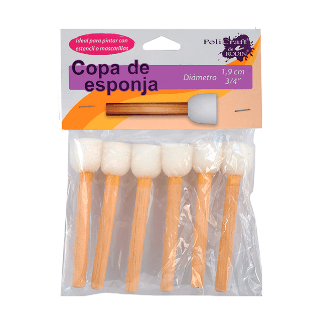 Bolsa Con 6 Copas De Esponja 3/4 Policraft