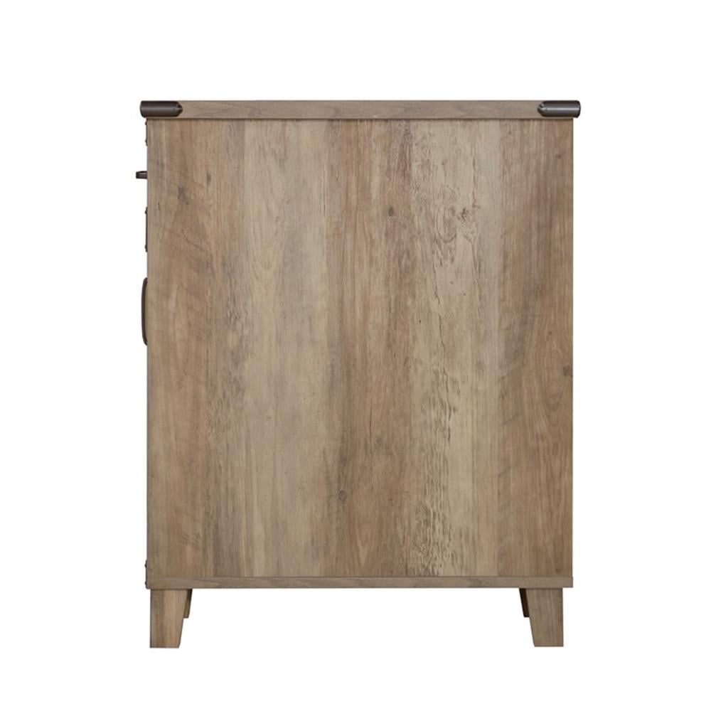 Pemberley Row Engineered Wood Rustic Oak Executive Desk Rectangular Scratch Resistant 59.4"