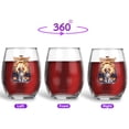thumbnail image 2 of Mummy Beagle Happy Halloween with Pumpkins Bats Spooky Fun 15oz Stemless Wine Glass Mug Beagles Dog Lover Gifts Idea Wine Glasses Cup - 00019, 2 of 5