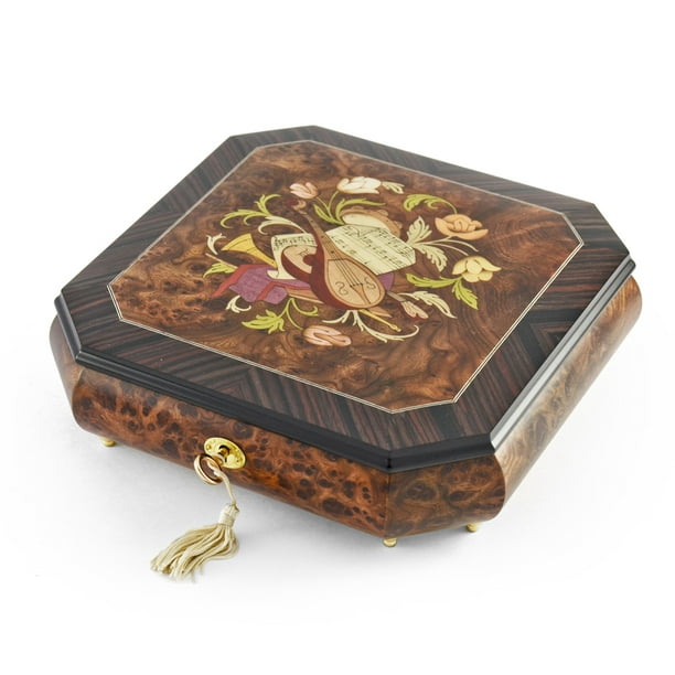 Perfectly Hand Crafted 30 Note Floral Music Jewelry Box - My Heart Will Go  On