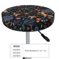 thumbnail image 4 of Goofa fall fox deer bird Printed Stool Covers Round, Waterproof Round Bar Stool Covers Anti-Slip Round Bar Stool Seat Cover with Elastic Bands Durable-12 inch, 4 of 7