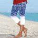 thumbnail image 1 of WILLBEST Pantalones Casuales con Ribete de Encaje para Mujer, Cómodos, para Relajarse En Casa, conjuntos Versátiles de Primavera Y Verano, Diseño Floral Suave Y Elástico para Uso Diario. Extra Grande, 1 of 4