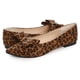 thumbnail image 2 of Zapatos planos TN TANGNEST, a la moda para mujer, con lazo, leopardo, marrón, 2 of 7