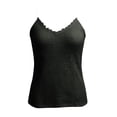 thumbnail image 2 of gbyLJF V Neck Tank Tops for Women Tank Tops for Woman High Neck Tank Tops for Women Women Shirts Summer, 2 of 8