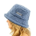 thumbnail image 5 of Gorro cloche cálido para mujer, gorro de pescador liso para invierno, 5 of 5