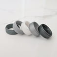 thumbnail image 7 of Silver Step Edge Breathable Silicone Ring for Men 9mm Bandwidth, 7 of 7