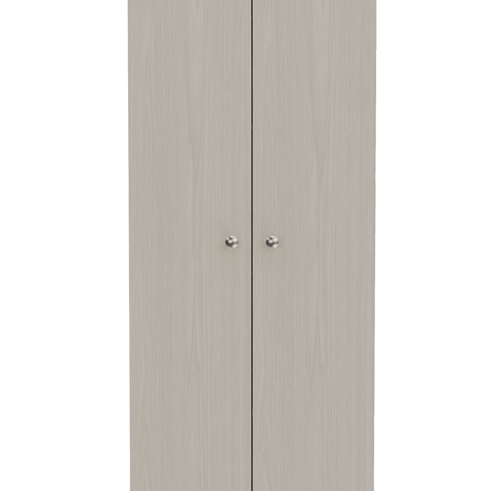 Multistorage Pantry Cabinet, Five Shelves, Double Door Cabinet White
