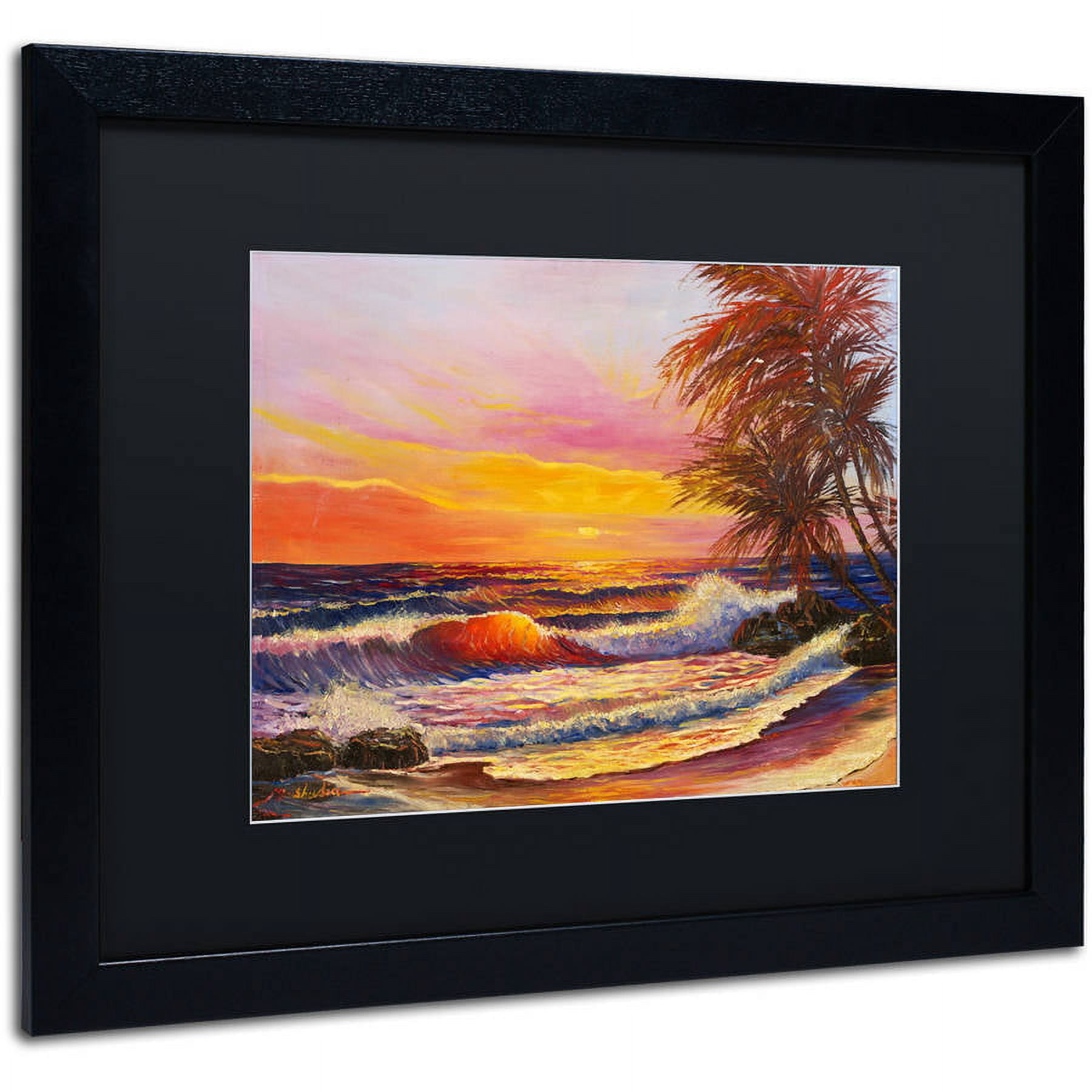 Trademark Fine Art "Hawaiian Glow" Canvas Art by Manor Shadian, Black Matte, Black Frame