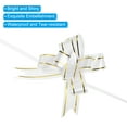 thumbnail image 4 of Unique Bargains 8' Pull Bows Gift Wrapping Pull Bow Gold Thread Style Baskets Present Bows Knot Ribbon White 100 Pcs, 4 of 6