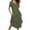 Army Green, variant on URMAGIC Women's Cotton V Neck Short Sleeve Nightshirt w Pocket Loose Nightgown Pjs Dress