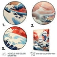 thumbnail image 3 of Designart "The Red Great Wave A Masterpiece from Kanagawa II" Nautical & Beach Floater Framed Wall Art Print, 3 of 7